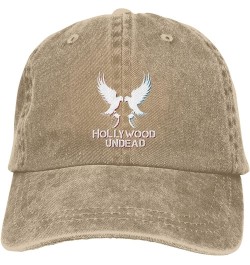 Hollywood Music Undead Hat Cap Distressed Denim Vintage Washed Trucker Hat Women Men Adjustable Classic Black Natural $10.01 ...