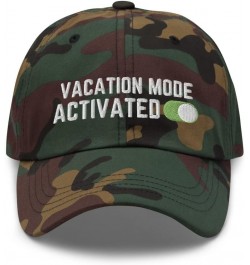 Vacation Mode - Embroidered Dad Hat, Vacation Gift, Gift for Vacation, Traveling Gift, Travel Gift V1 Green Camo $14.94 Baseb...