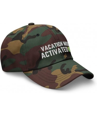 Vacation Mode - Embroidered Dad Hat, Vacation Gift, Gift for Vacation, Traveling Gift, Travel Gift V1 Green Camo $14.94 Baseb...