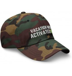 Vacation Mode - Embroidered Dad Hat, Vacation Gift, Gift for Vacation, Traveling Gift, Travel Gift V1 Green Camo $14.94 Baseb...