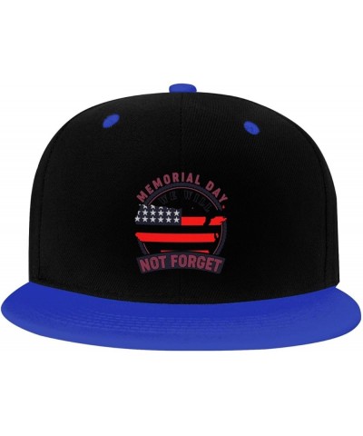 Memorial Day We Will Not Forget Snapback Hat for Men Women Baseball Cap Trucker Flat Bill Hats Dad Caps Blue $11.64 Baseball ...