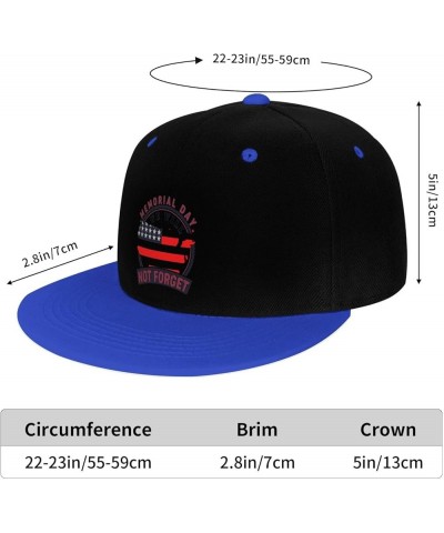 Memorial Day We Will Not Forget Snapback Hat for Men Women Baseball Cap Trucker Flat Bill Hats Dad Caps Blue $11.64 Baseball ...