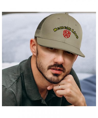 Custom Trucker Hat Baseball Cap Memean Lion Mythical Cotton Creature Dad Hats for Men & Women Loden Black Design Only $10.40 ...