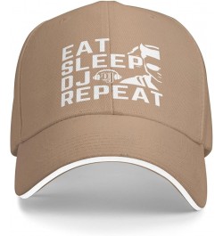 Eat Sleep Dj Repeat Hat for Men Women Baseball Cap Trucker Hat Dad Hat Natural $13.01 Baseball Caps