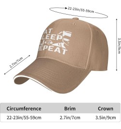 Eat Sleep Dj Repeat Hat for Men Women Baseball Cap Trucker Hat Dad Hat Natural $13.01 Baseball Caps