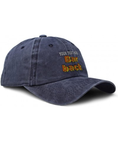 Soft Washed Baseball Cap Bar Back Cotton Dad Hats for Men & Women Navy Personalized Text Here $15.38 Baseball Caps