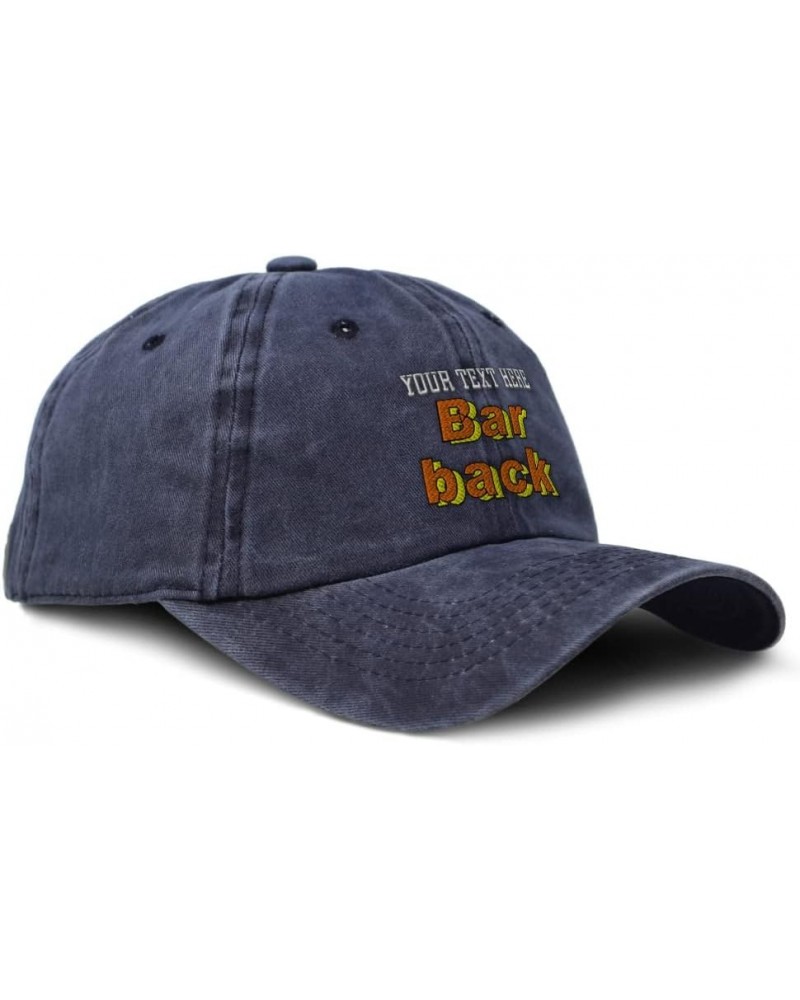 Soft Washed Baseball Cap Bar Back Cotton Dad Hats for Men & Women Navy Personalized Text Here $15.38 Baseball Caps