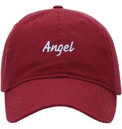 Baseball Cap Men Name Angel Gift Embroidered Washed Cotton Dad Hat Baseball Caps Red $13.00 Baseball Caps