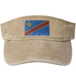 Flag of The Democratic Republic of The Congo Sun Visor Hats for Women Men Sun Hat Vintage Golf Hat Adjustable Baseball Cap Na...