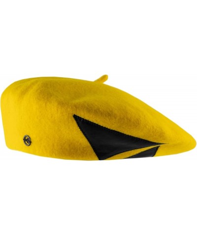 Women's Le Piquant Basque Beret, Authentic French Beret, Fine Felted Wool, Naturally Water Repellent Jaune $32.10 Berets