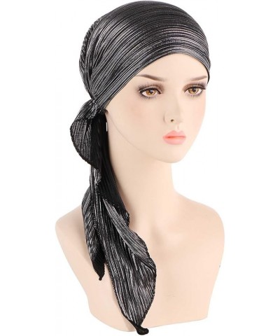 Womens Slouchy Beanie Hat Womens Casual Solid Head Hat Cap Headwear Muslim Turban Cap Slouchy Headwear Black $7.31 Skullies &...