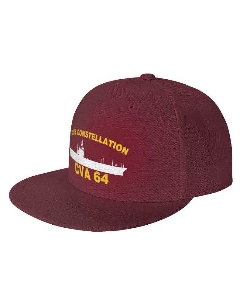 USS Constellation CVA 64 Flag-Trucker Hats Denim Hats Cowboy Knit hat Baseball Caps Fisherman's hat $10.43 Baseball Caps