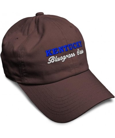 Soft Baseball Cap Kentucky Bluegrass State Style B Cotton Dad Hats for Men & Women Brown $15.11 Baseball Caps