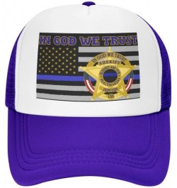 Sheriff Deputies in God We Trust1 Flag-Trucker Hats Denim Hats Cowboy Knit hat Baseball Caps Fisherman's hat Purple $16.47 Ba...