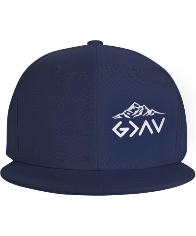 God is Greater Than The Highs and Lows Flat Brim Bill Baseball Cap Adjustable Faashion Sunhat Dad Hat for Men Women Navy Blue...