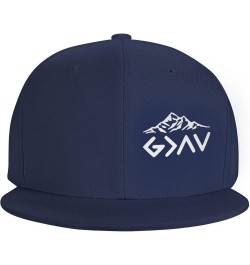 God is Greater Than The Highs and Lows Flat Brim Bill Baseball Cap Adjustable Faashion Sunhat Dad Hat for Men Women Navy Blue...