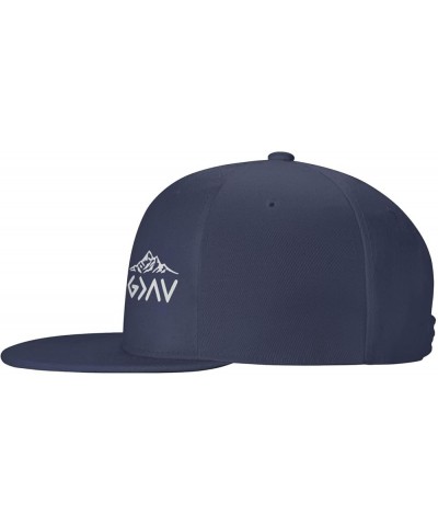 God is Greater Than The Highs and Lows Flat Brim Bill Baseball Cap Adjustable Faashion Sunhat Dad Hat for Men Women Navy Blue...