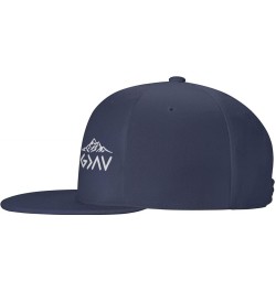 God is Greater Than The Highs and Lows Flat Brim Bill Baseball Cap Adjustable Faashion Sunhat Dad Hat for Men Women Navy Blue...