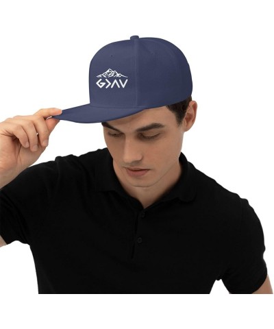 God is Greater Than The Highs and Lows Flat Brim Bill Baseball Cap Adjustable Faashion Sunhat Dad Hat for Men Women Navy Blue...