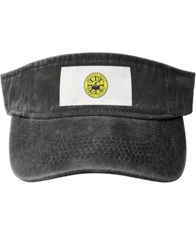 Seneca County Flag Sun Visor Hats for Women Men Adjustable Sports Sun Hats Cotton Golf Cap Black $14.57 Visors