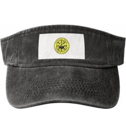 Seneca County Flag Sun Visor Hats for Women Men Adjustable Sports Sun Hats Cotton Golf Cap Black $14.57 Visors