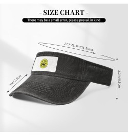 Seneca County Flag Sun Visor Hats for Women Men Adjustable Sports Sun Hats Cotton Golf Cap Black $14.57 Visors