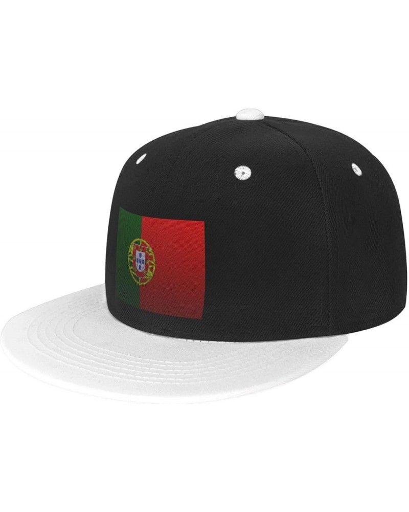 Flag of Portugal Knitting Effect Baseball Cap for Men Women Snapback Hat Adjustable Flat Bill Hats White $12.85 Baseball Caps