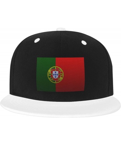 Flag of Portugal Knitting Effect Baseball Cap for Men Women Snapback Hat Adjustable Flat Bill Hats White $12.85 Baseball Caps