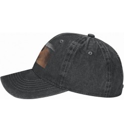 Locomotive Print Washed Cowboy Baseball Cap for Adults Adjustable Caps Fashion Cap A Sun Hat Black $12.23 Baseball Caps