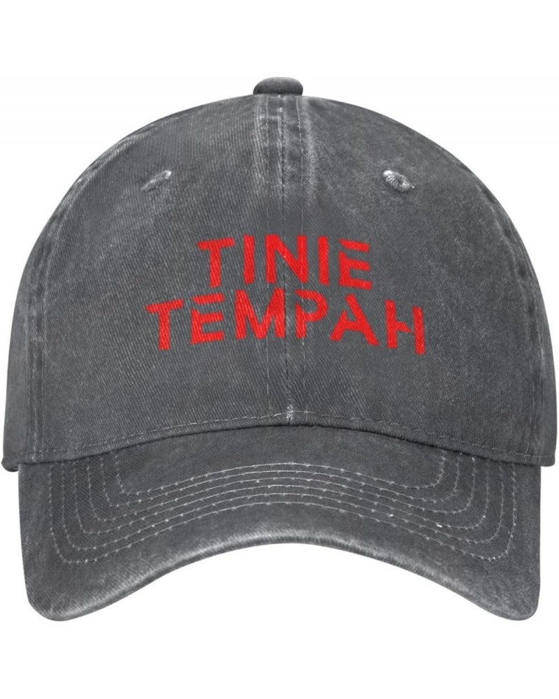 Tinie Music Tempah Hats for Men Women, Classic Adjustable Mesh Washed Denim Baseball Cap Hat Black Deep Heather $9.86 Basebal...