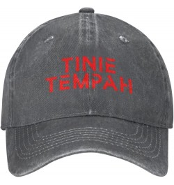 Tinie Music Tempah Hats for Men Women, Classic Adjustable Mesh Washed Denim Baseball Cap Hat Black Deep Heather $9.86 Basebal...