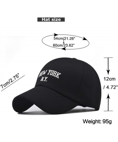 Retro Embroidered Baseball Caps Women Men Leisure Peaked Hat Outdoor Shade Cotton Adjustable Sports Cap Style1 Black $12.81 S...