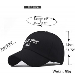 Retro Embroidered Baseball Caps Women Men Leisure Peaked Hat Outdoor Shade Cotton Adjustable Sports Cap Style1 Black $12.81 S...