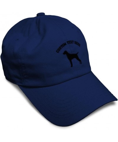 Soft Baseball Cap Vizsla Silhouette Embroidery Dogs Twill Cotton Dad Hats for Men & Women Navy Personalized Text Here $15.11 ...