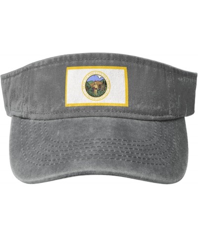 Flag of Utica New York Sun Hat Sun Visor Hats for Women Men Baseball Cap Golf Hats Gray $11.12 Visors