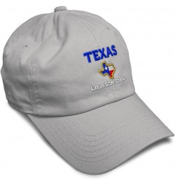 Soft Baseball Cap Texas Lone Star State Style B Cotton Dad Hats for Men & Women Light Grey $17.39 Baseball Caps