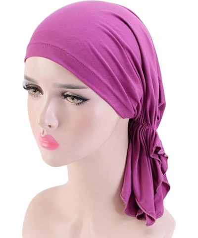 Women's Under Scarf Hat Hijab Cap Islamic Muslim Under Scarf Hijabs Caps Tie-Back Closure Hats Muslim Beanie 2023 Purple $7.8...