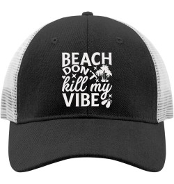 Beach donts Kill My Vibe caps Mens Cap AllBlack Womens Beach hat Gifts for Grandma Golf Hat Allblack $9.15 Baseball Caps