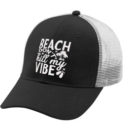 Beach donts Kill My Vibe caps Mens Cap AllBlack Womens Beach hat Gifts for Grandma Golf Hat Allblack $9.15 Baseball Caps