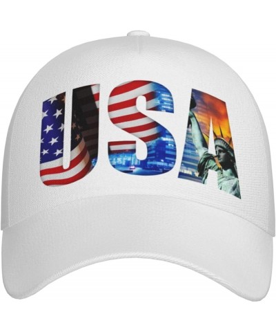 USA Flag Baseball Cap Bald Eagle Patriotic Hat for Men Women, Independence Day Baseball Hat Unisex Usa American Flag 10 $14.1...