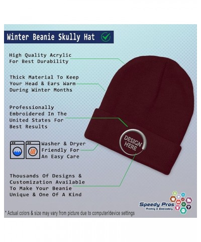 Custom Beanies for Men EMT Paramedic A Embroidery Paramedic Winter Hats for Women Acrylic Skull Cap 1 Size Burgundy Personali...