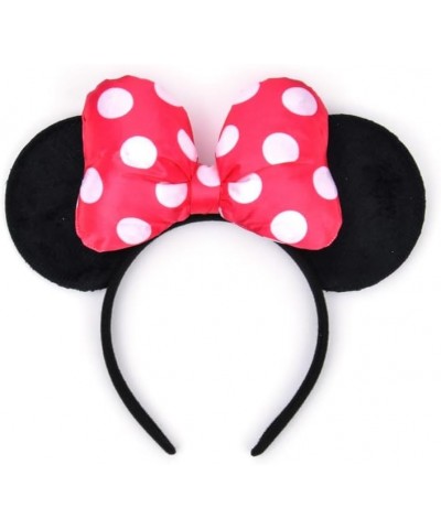 Light Up Mouse Deluxe Ear Headband Flashing Bow Polka Dot LED Party-Rave For Birthday Festival Concert Party Rose Red 1 $8.50...