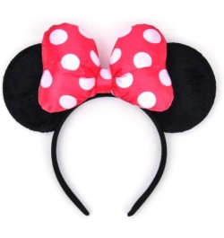 Light Up Mouse Deluxe Ear Headband Flashing Bow Polka Dot LED Party-Rave For Birthday Festival Concert Party Rose Red 1 $8.50...