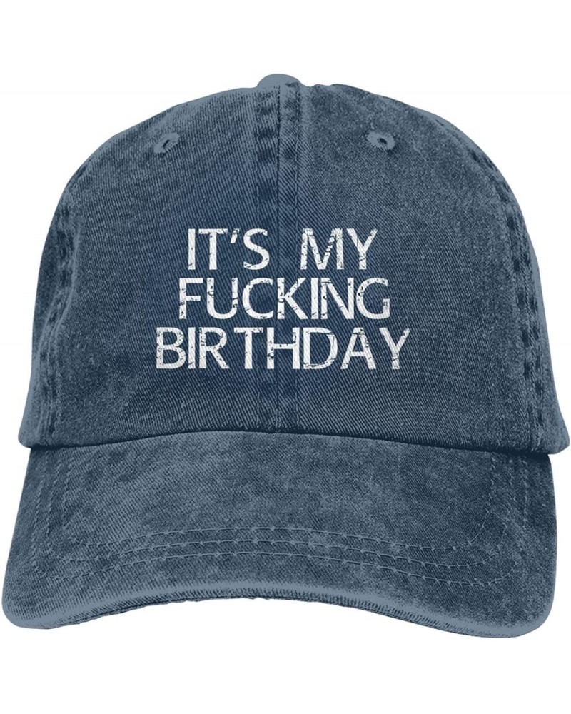 It's My Fucking Birthday Funny Baseball Cap Trucker Hats Sports Hat Men Women Navy Blue $11.92 Cowboy Hats