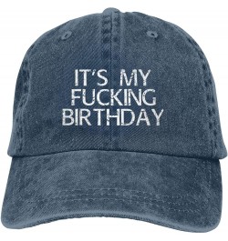 It's My Fucking Birthday Funny Baseball Cap Trucker Hats Sports Hat Men Women Navy Blue $11.92 Cowboy Hats