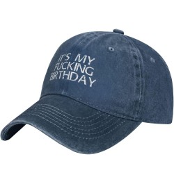 It's My Fucking Birthday Funny Baseball Cap Trucker Hats Sports Hat Men Women Navy Blue $11.92 Cowboy Hats