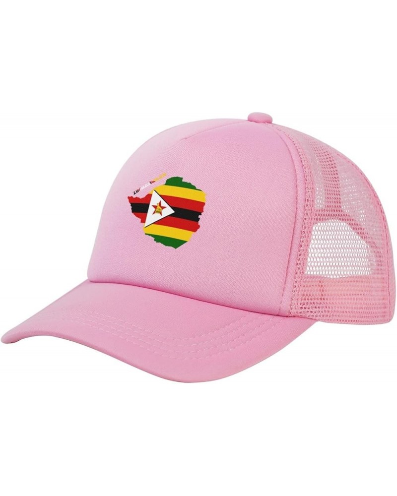 Trucker Hat Mesh Baseball Cap Adjustable Dad Hat Unisex Pink $9.81 Baseball Caps