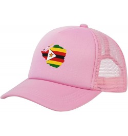 Trucker Hat Mesh Baseball Cap Adjustable Dad Hat Unisex Pink $9.81 Baseball Caps