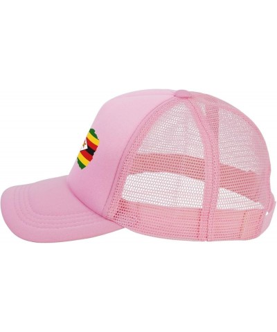 Trucker Hat Mesh Baseball Cap Adjustable Dad Hat Unisex Pink $9.81 Baseball Caps