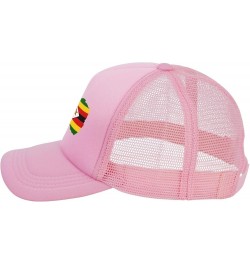 Trucker Hat Mesh Baseball Cap Adjustable Dad Hat Unisex Pink $9.81 Baseball Caps